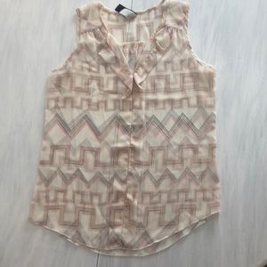 Sheer multi print tank top